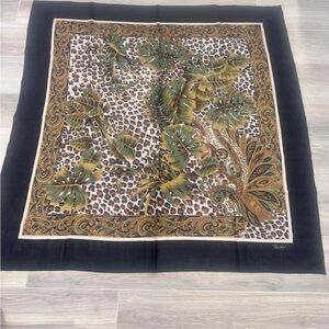 Tropical Leaf Extra large square scarf /wrap